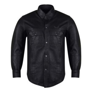 Men Leather Shirt