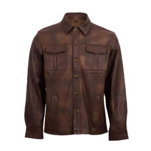 Men Leather Shirt